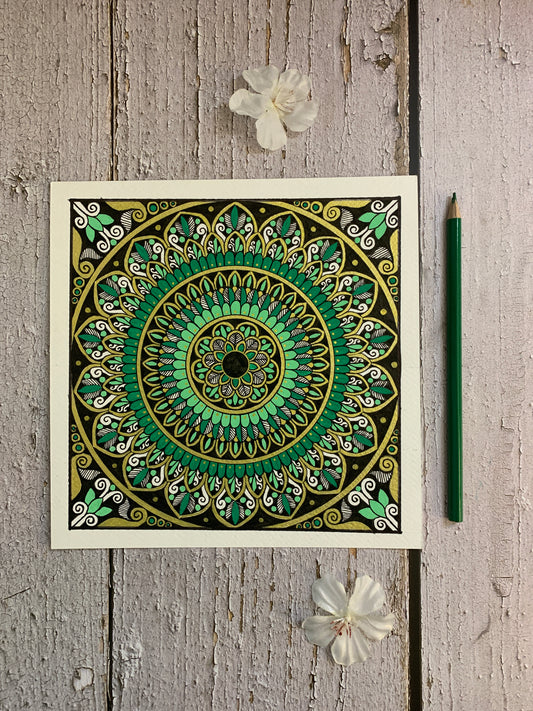 Meena Green Mandala