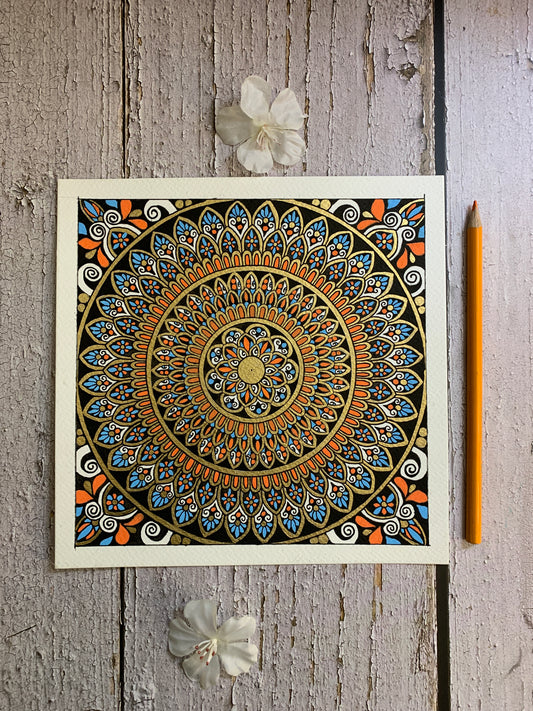 Vasantha Orange Mandala